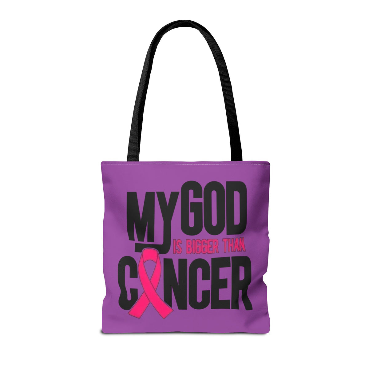 Tote Bag — "My God Is Bigger Than Cancer" Inspirational Cancer Awareness Tote