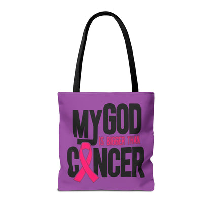 Tote Bag — "My God Is Bigger Than Cancer" Inspirational Cancer Awareness Tote
