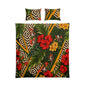 Tropical Hibiscus Cotton Bed Set — Floral Palm Duvet Cover & Pillowcases