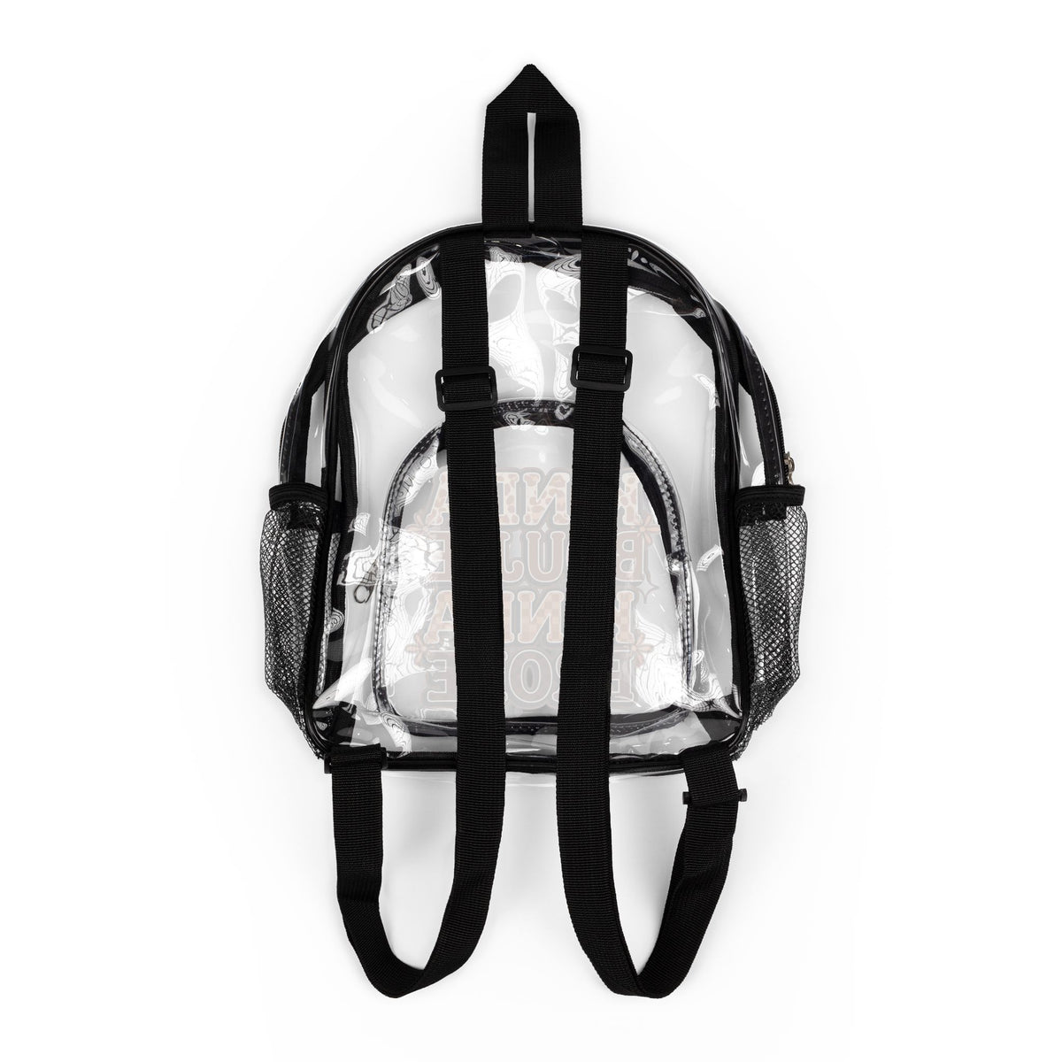 Clear Stadium Backpack — "Kinda Boujee Kinda Broke" Transparent Cheer Bag