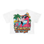 Flamingle All The Way Crop Tee