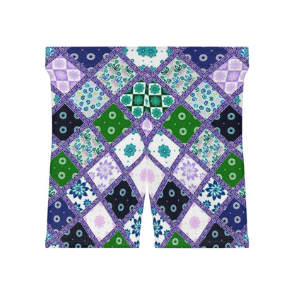 Bohemian Printed Biker Shorts for Women - Colorful Summer Activewear