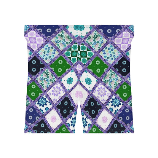 Bohemian Printed Biker Shorts for Women - Colorful Summer Activewear