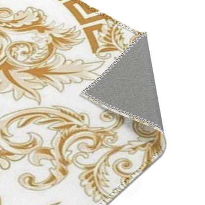 Baroque Medusa Area Rug – Gold Ornate Decorative Accent Rug