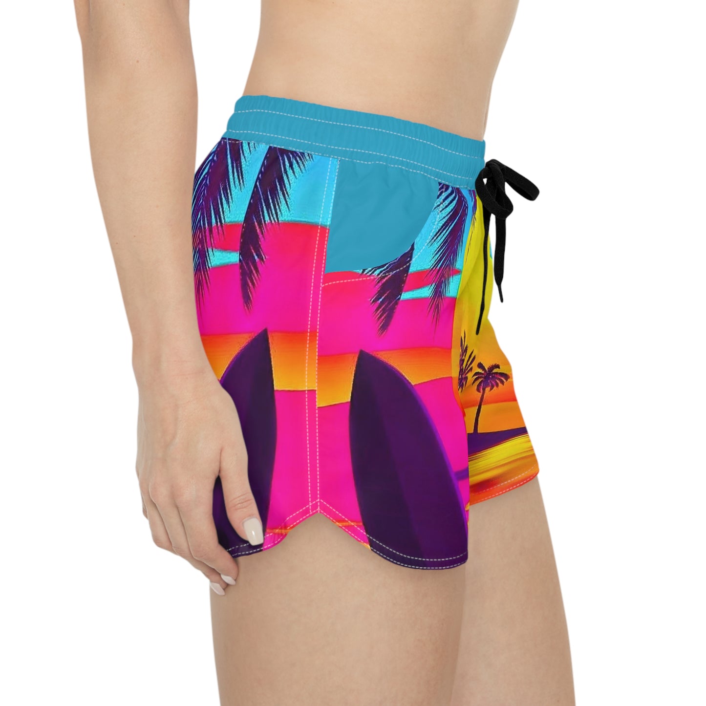 Tropical Sunset Women's Casual Shorts - Summer Beachwear for Vacation
