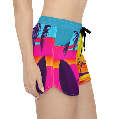 Tropical Sunset Women's Casual Shorts - Summer Beachwear for Vacation