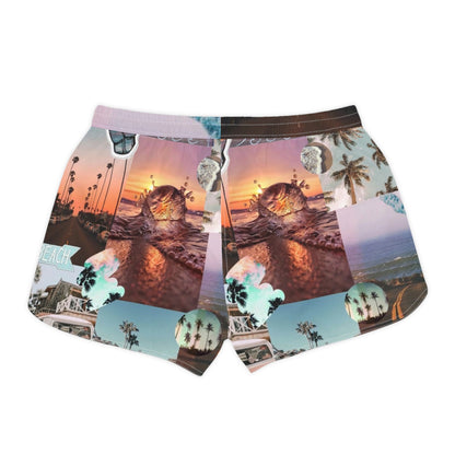 Women’s s Beach Vibe Casual Shorts - Tropical Sunset Design