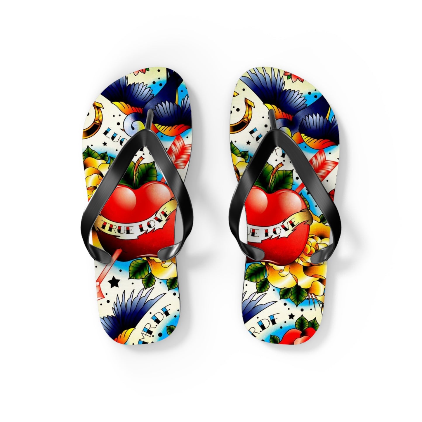 Colorful True Love Flip Flops - Stylish Summer Sandals for Beach Lovers