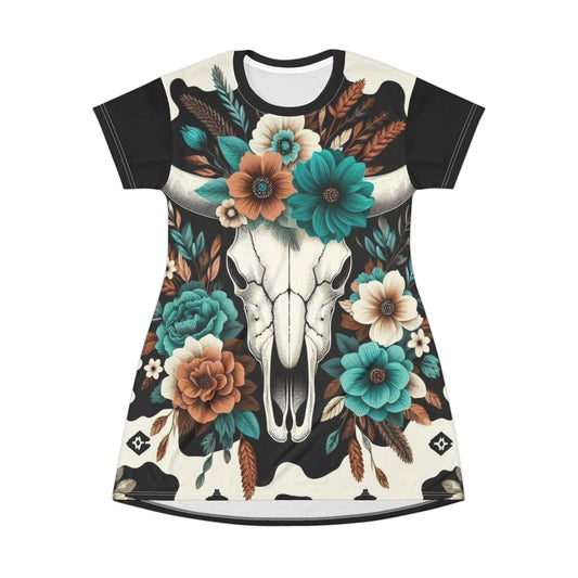Cowgirl Skull T-Shirt Dress