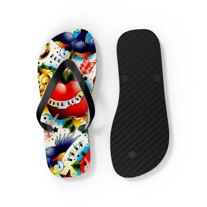 Colorful True Love Flip Flops - Stylish Summer Sandals for Beach Lovers