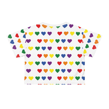 “I’m not a gynecologist” Colorful Heart Print Crop Tee - Fun Graphic T-Shirt, Pride Apparel, Casual Summer Wear, Gift for Friends, Festival Outfit