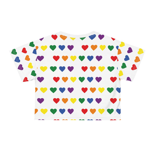 “I’m not a gynecologist” Colorful Heart Print Crop Tee - Fun Graphic T-Shirt, Pride Apparel, Casual Summer Wear, Gift for Friends, Festival Outfit