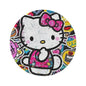 Hello Kitty Pop Art Round Rug – Cute Cartoon Floor Mat for Kids' Rooms & Playrooms