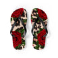 Rose Print Flip Flops - Stylish Summer Sandals for Beach & Casual Wear