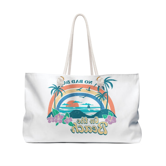 No Bad Days Beach Weekender Bag - Ideal for Vacation and Summer Fun