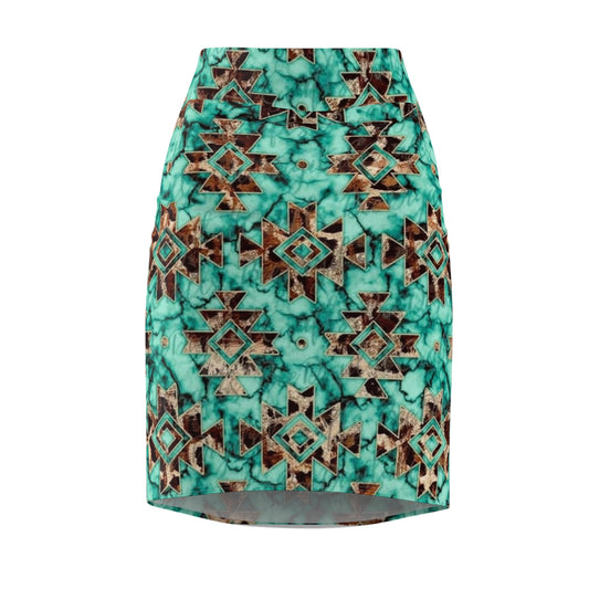 Ethnic Print Women's Pencil Skirt - Stylish & Versatile