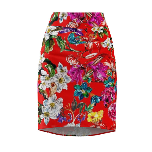 Vibrant Floral Women's Pencil Skirt