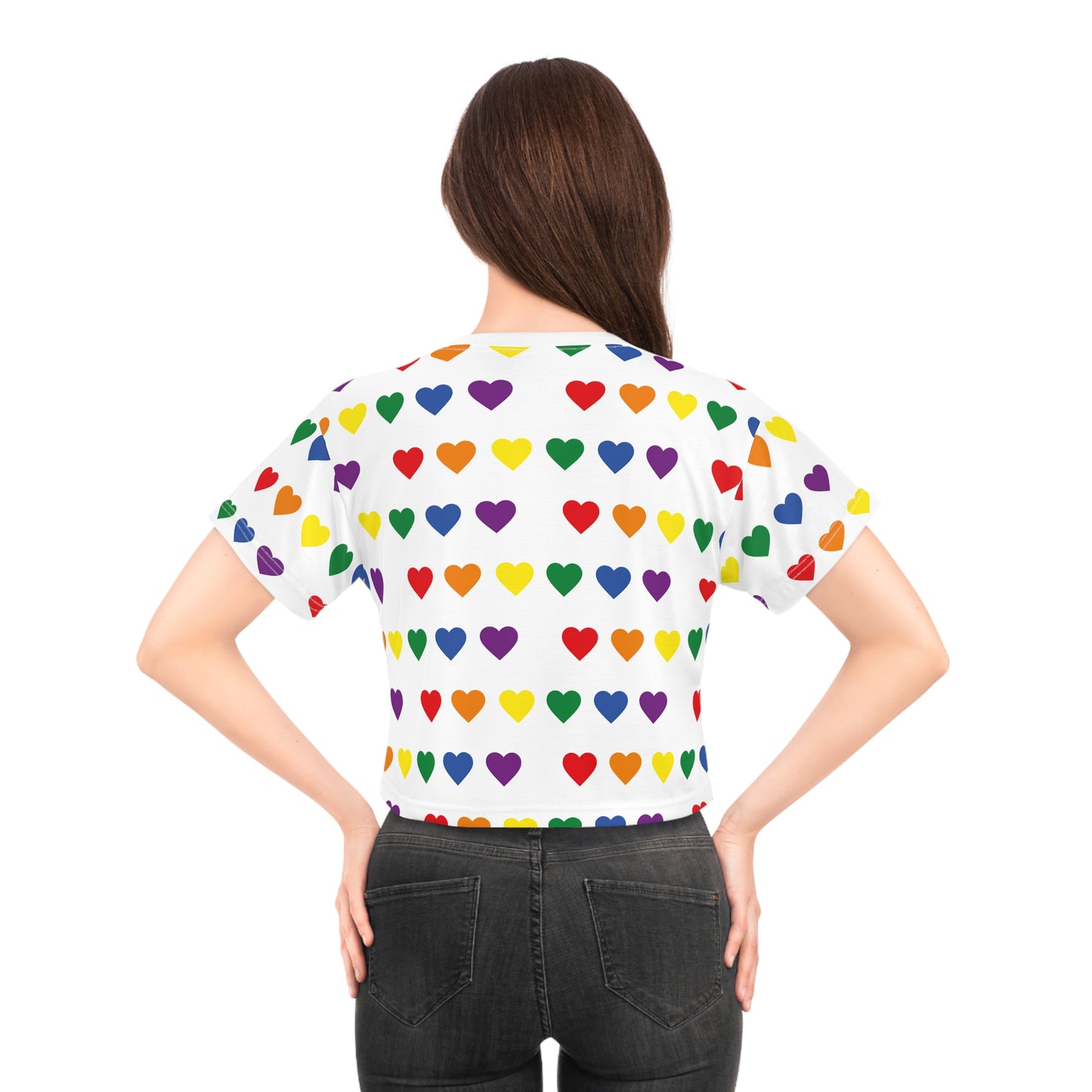 “I’m not a gynecologist” Colorful Heart Print Crop Tee - Fun Graphic T-Shirt, Pride Apparel, Casual Summer Wear, Gift for Friends, Festival Outfit