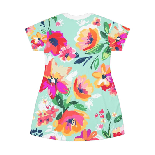 Floral Bliss Print T-Shirt Dress