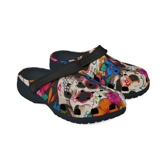 Skulls N Flowers Clog Shoes