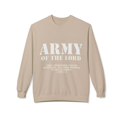 Army of the Lord Sweatshirt — Christian Faith Crewneck with 2 Timothy 2:3 Verse