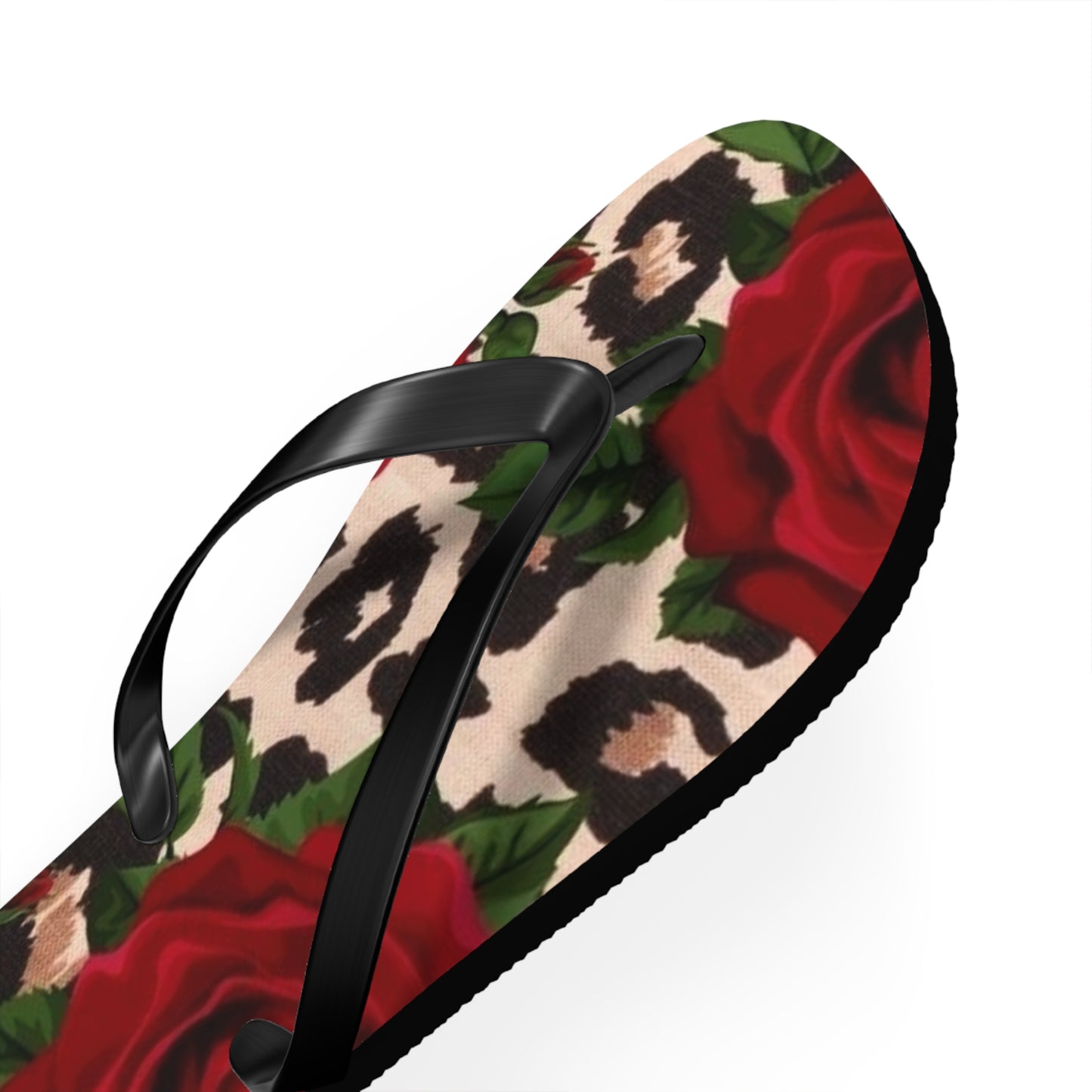 Rose Print Flip Flops - Stylish Summer Sandals for Beach & Casual Wear