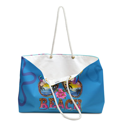 Salty Beach Weekender Bag - Colorful Tropical Travel Tote for Summer Adventures