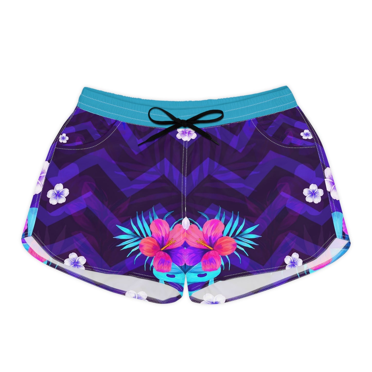Tropical Floral Women's Casual Shorts - Vibrant Summer Vibe for Beach Days