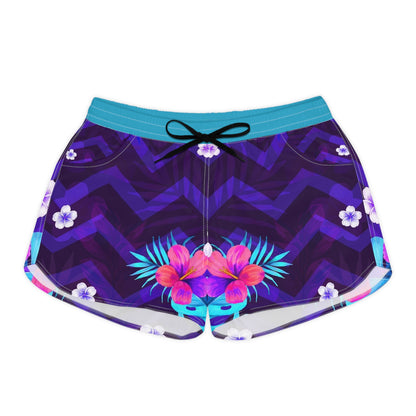 Tropical Floral Women's Casual Shorts - Vibrant Summer Vibe for Beach Days