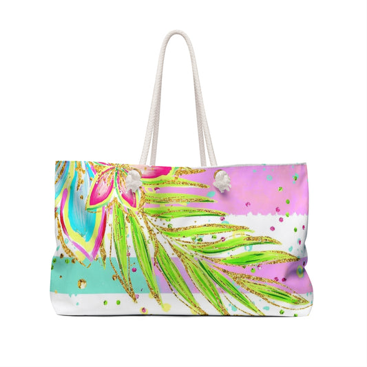 Vibrant Floral Weekender Bag – Ideal for Travel & Beach Getsaways