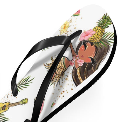 Tropical Vibe Flip-Flops mit Gitarre und tropischem Print