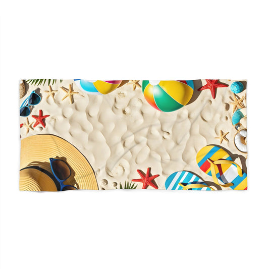 Buntes Paradies-Strandtuch - Sommerstimmung &amp; Küstenspaß