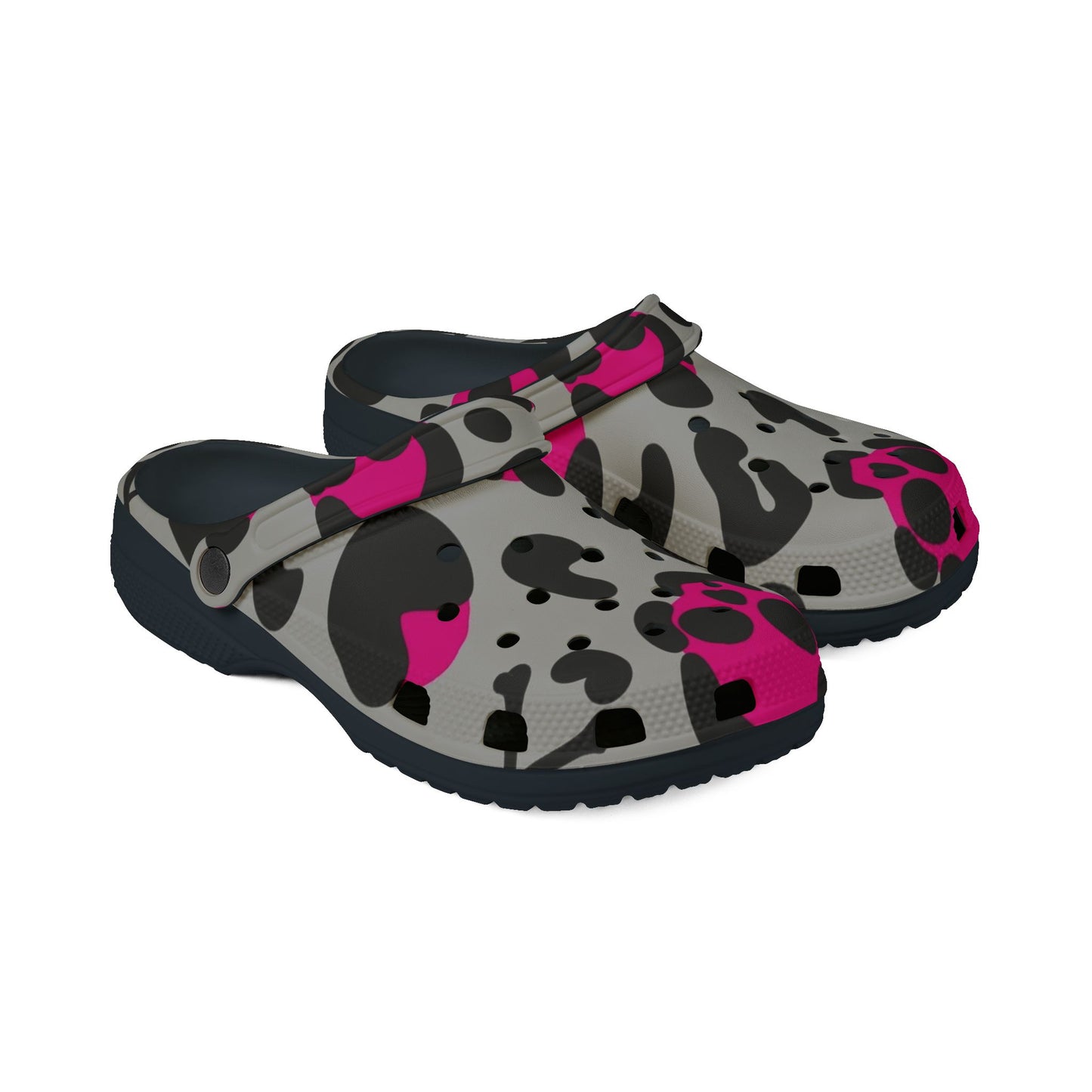 Leopard Pink Skulls Designer Clogs