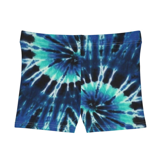 Navy/Aqua Tie-dye Booty Shorts