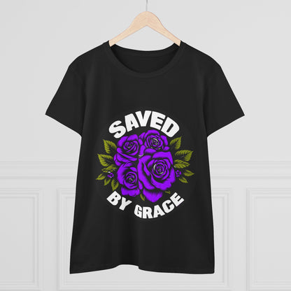 Saved By Grace Floral Tee