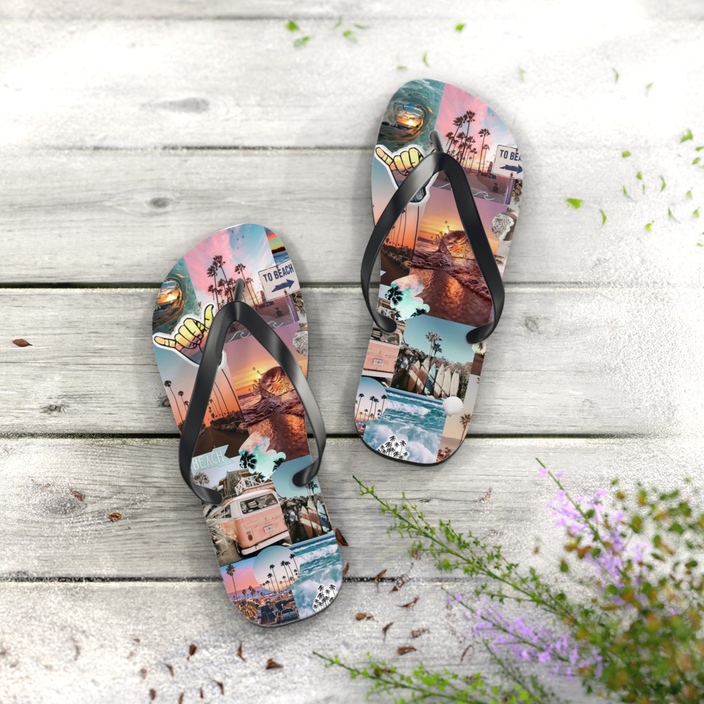 Beach Vibe Flip Flops - Colorful Summer Sandals for Sun Lovers