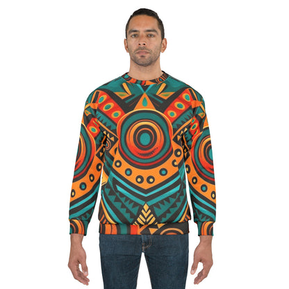 Tribal Geometric All-Over Print Sweatshirt