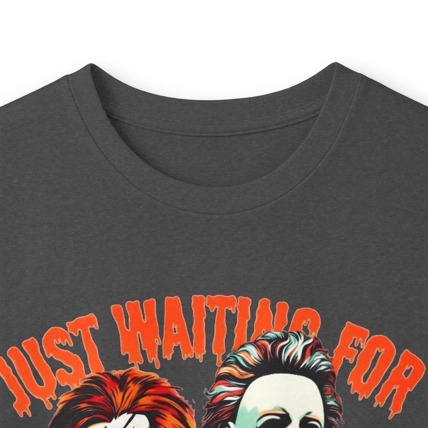 Halloween Horror Icons Long Sleeve Tee – "Just Waiting for Halloween"