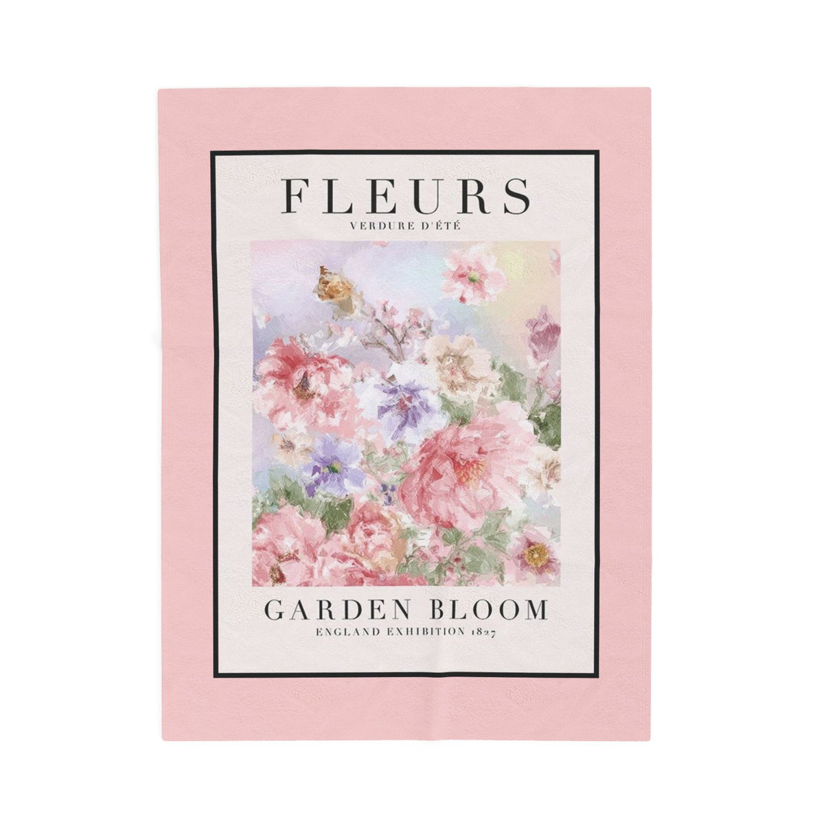 Floral 'Fleurs Garden Bloom' Velveteen Plush Blanket