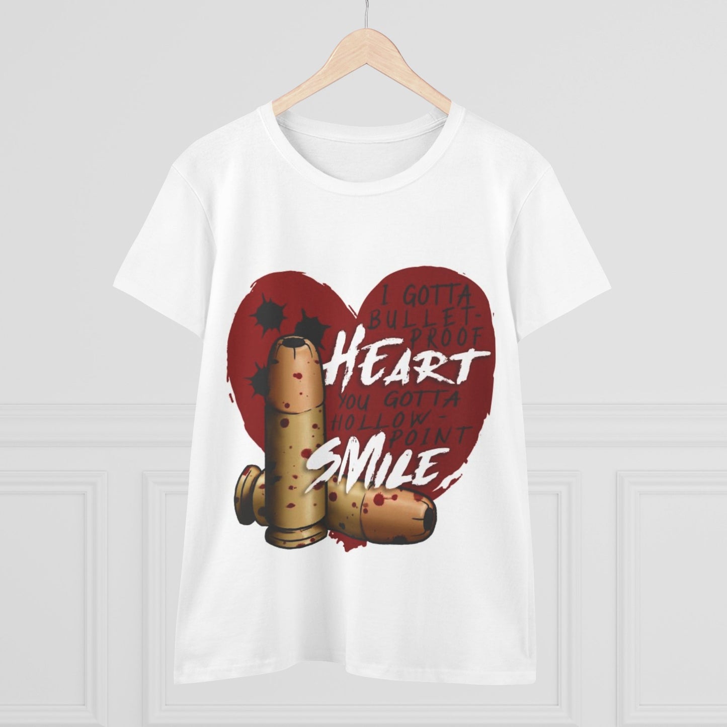 Heart Smile Graphic Tee, Casual Women’s Cotton T-Shirt, Fun Gift, Humor Apparel, Everyday Wear, Valentine's Day Shirt