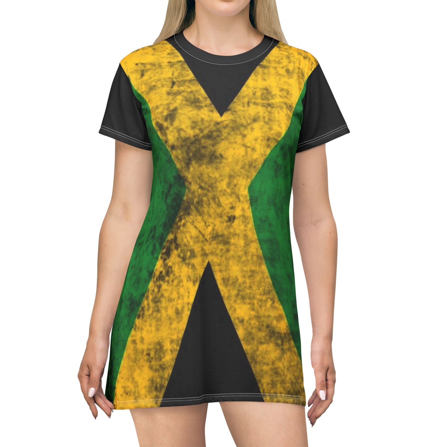 Jamaican Flag Women’s T-Shirt Dress