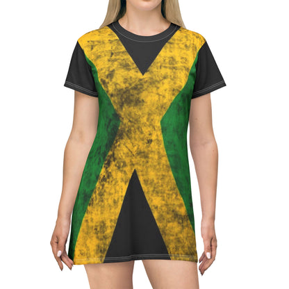 Jamaican Flag Women’s T-Shirt Dress