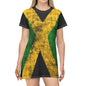 Jamaican Flag Women’s T-Shirt Dress