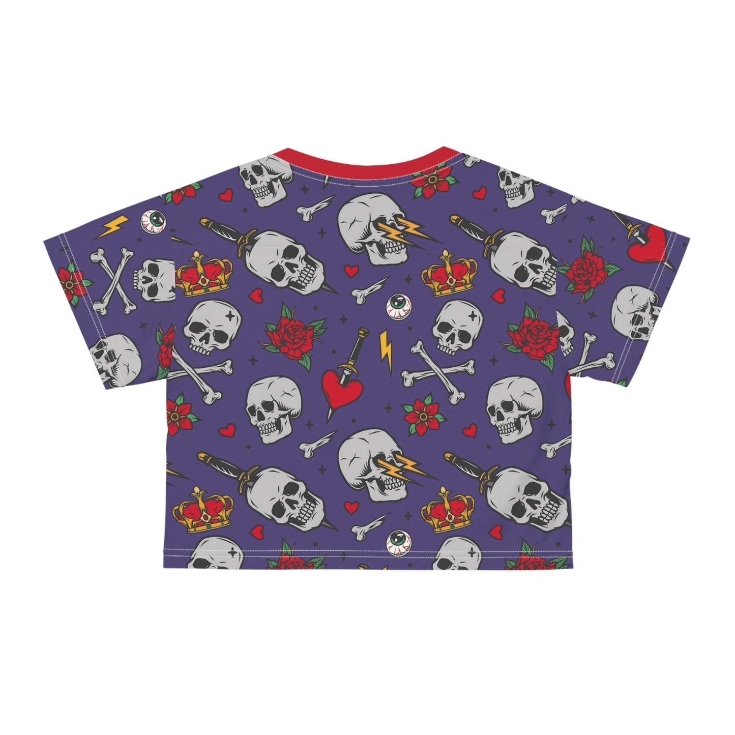 Skulls n Roses Crown Crop Tee
