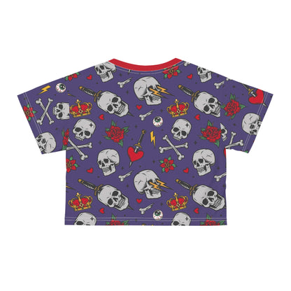 Skulls n Roses Crown Crop Tee