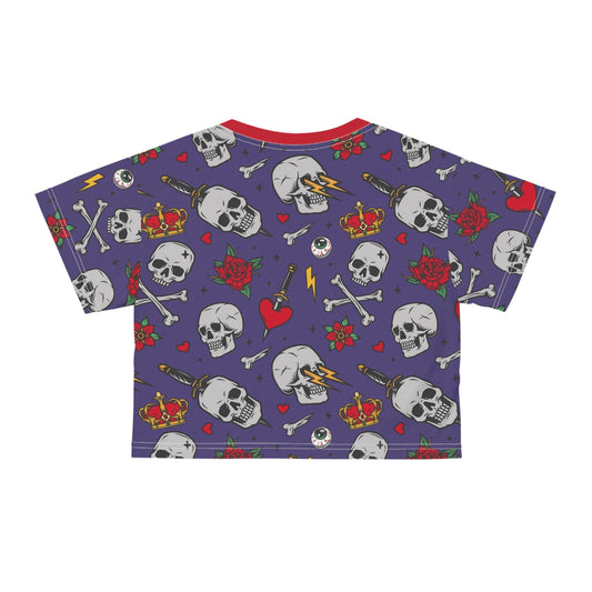 Skulls n Roses Crown Crop Tee