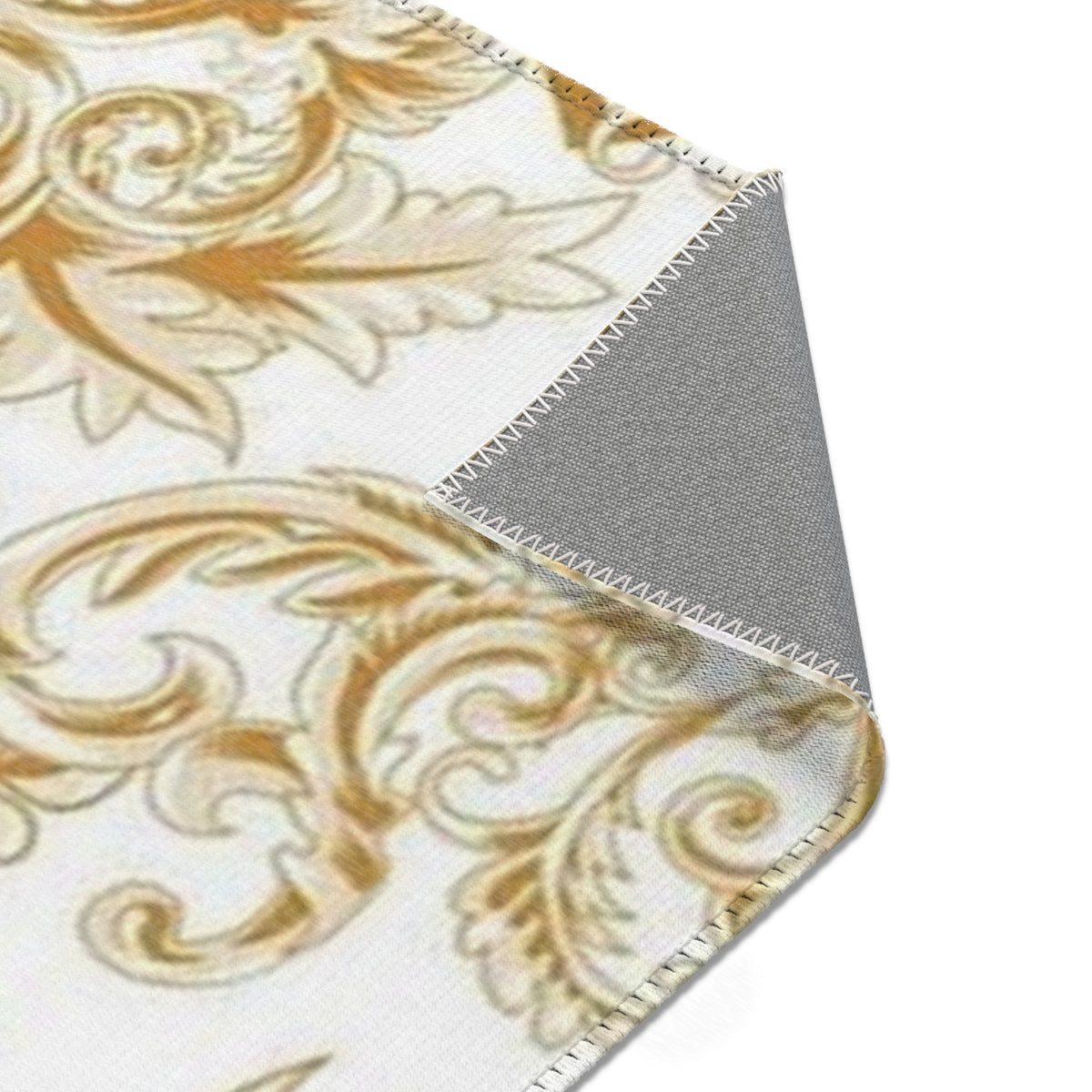 Baroque Medusa Area Rug – Gold Ornate Decorative Accent Rug