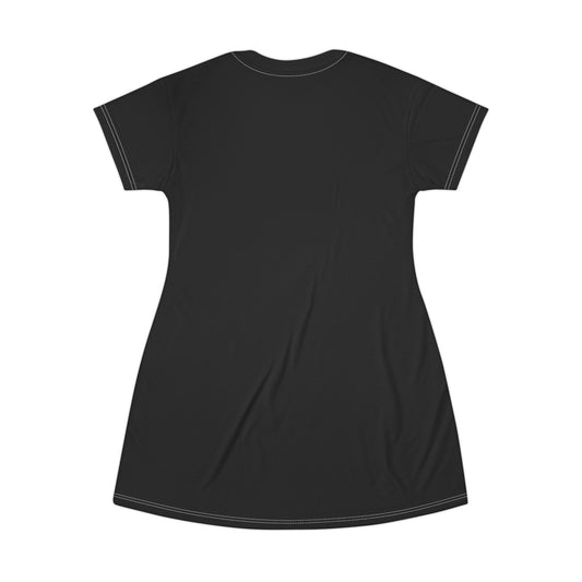 Edgy Rockstar Cheetah Print T-Shirt Dress-Perfect for Music Festivals or Concerts
