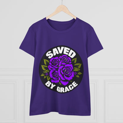 Saved By Grace Floral Tee