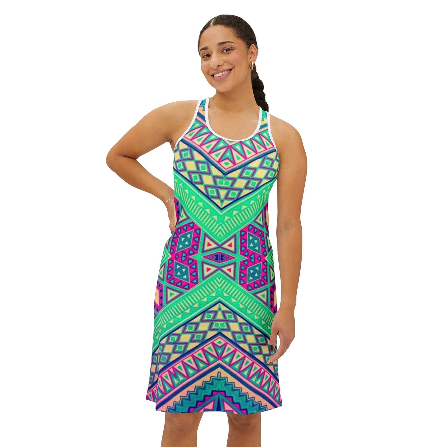 Vibrant Women's Racerback Dress - Perfect for Summer Festivals & Casual Outings